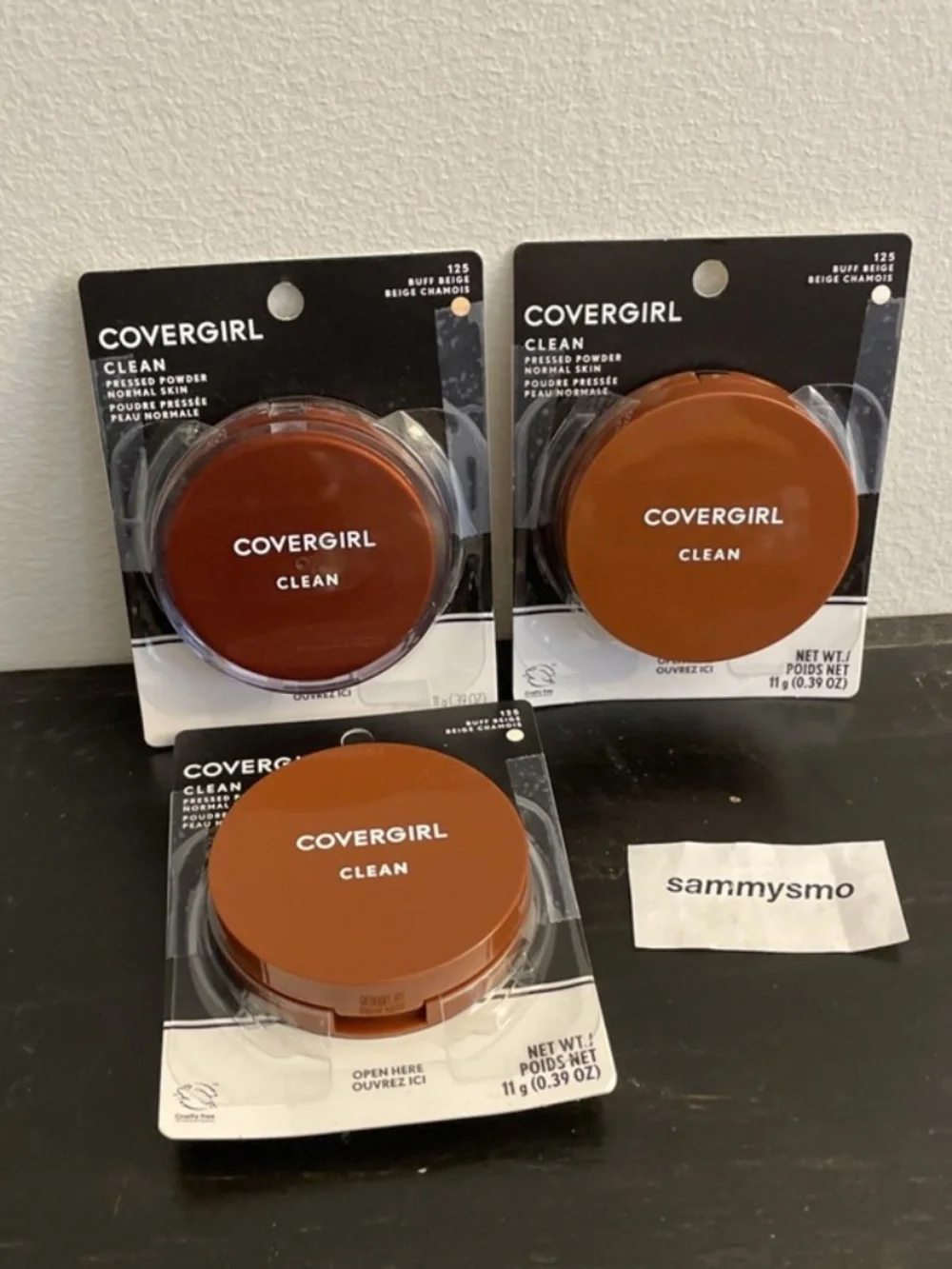Covergirl Clean Pressed Powder, 125 Buff Beige, With Talc x3